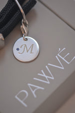 Sterling Silver Pet Pendant With Diamond Accent and Engraved Initial. REINE by PAWVÉ - Fine Jewellery For Pets.